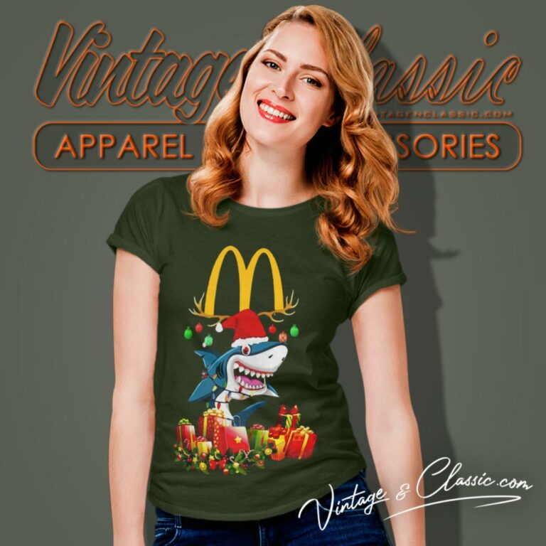 Mcdonalds Shark Christmas Women T Shirt Mcdonalds Shark Christmas Women T Shirt
