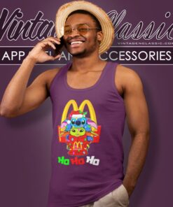 Mcdonalds Shirt Baby Yoda And Stitch Christmas Tank Top Racerback