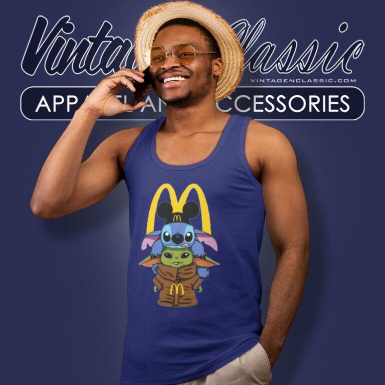 Mcdonalds Stitch And Grogu Tank Top Racerback Mcdonalds Stitch And Grogu Tank Top Racerback