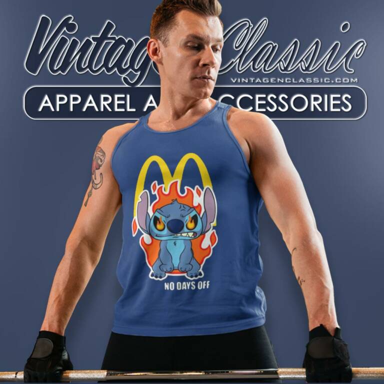 Mcdonalds Stitch No Days Off Tank Top Racerback Mcdonalds Stitch No Days Off Tank Top Racerback