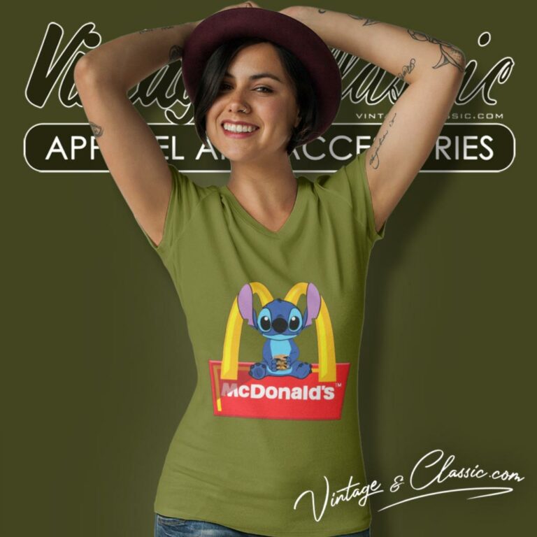 Mcdonalds Stitch V Neck TShirt Mcdonalds Stitch V Neck TShirt