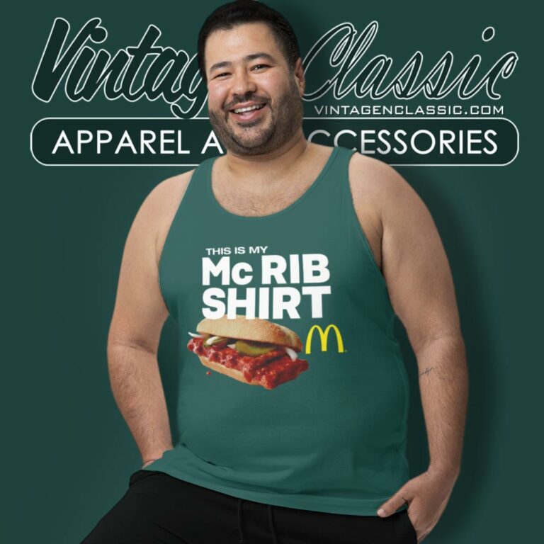 Mcdonalds This Is My Mcrib Tank Top Racerback Mcdonalds This Is My Mcrib Tank Top Racerback
