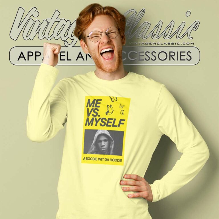 Me Vs Myself A Boogie Wit Da Hoodie Long Sleeve Tee 1 Me Vs Myself A Boogie Wit Da Hoodie Long Sleeve Tee 1