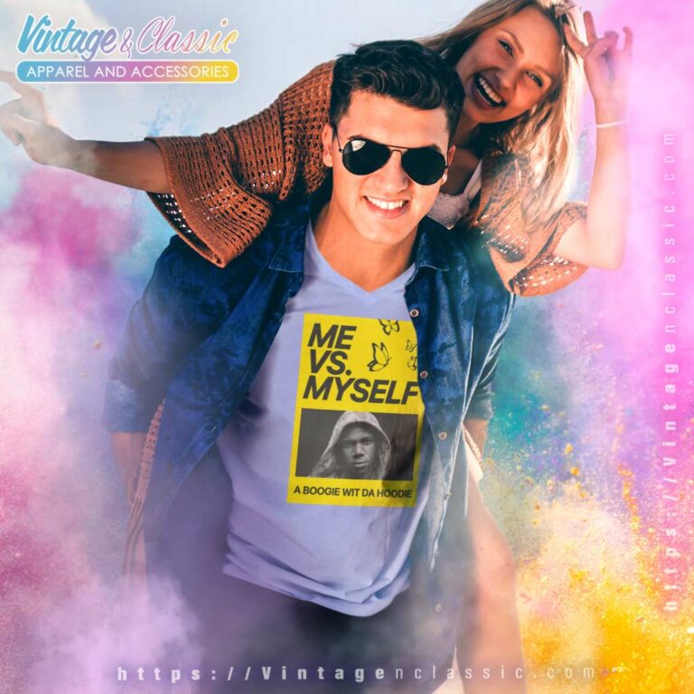 Me Vs Myself A Boogie Wit Da Hoodie V Neck TShirt 1 Me Vs Myself A Boogie Wit Da Hoodie V Neck TShirt 1