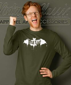 Meat Loaf Bloody Bat Logo Long Sleeve Tee