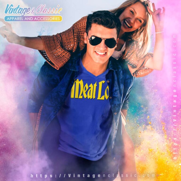 Meat Loaf Classic Logo V Neck TShirt Meat Loaf Classic Logo V Neck TShirt