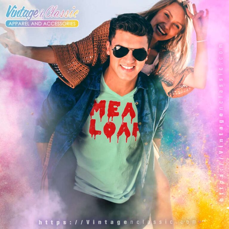 Meat Loaf Horror V Neck TShirt Meat Loaf Horror V Neck TShirt