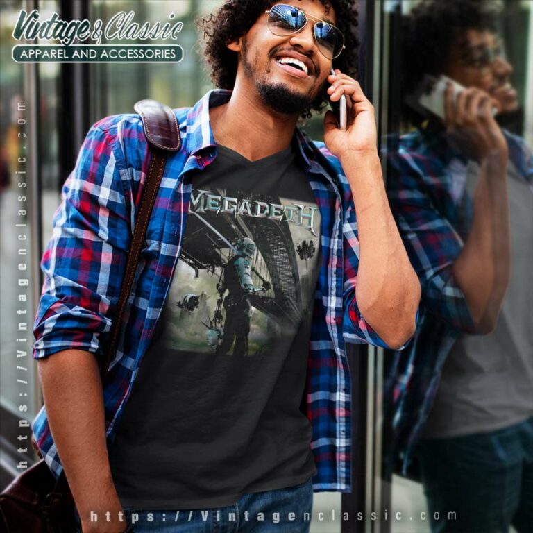 Megadeth Dystopia Album V Neck TShirt Megadeth Dystopia Album V Neck TShirt