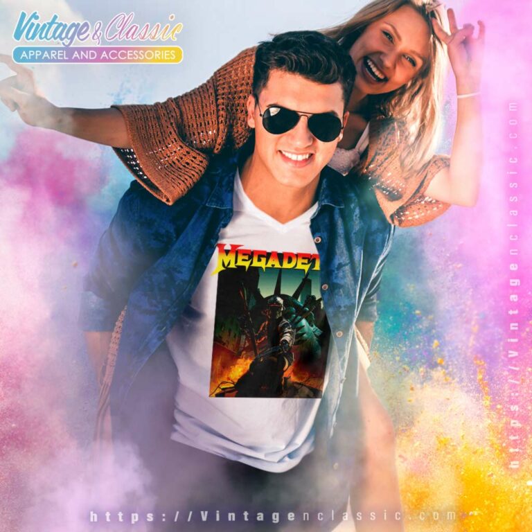 Megadeth Fatal Bot V Neck TShirt Megadeth Fatal Bot V Neck TShirt