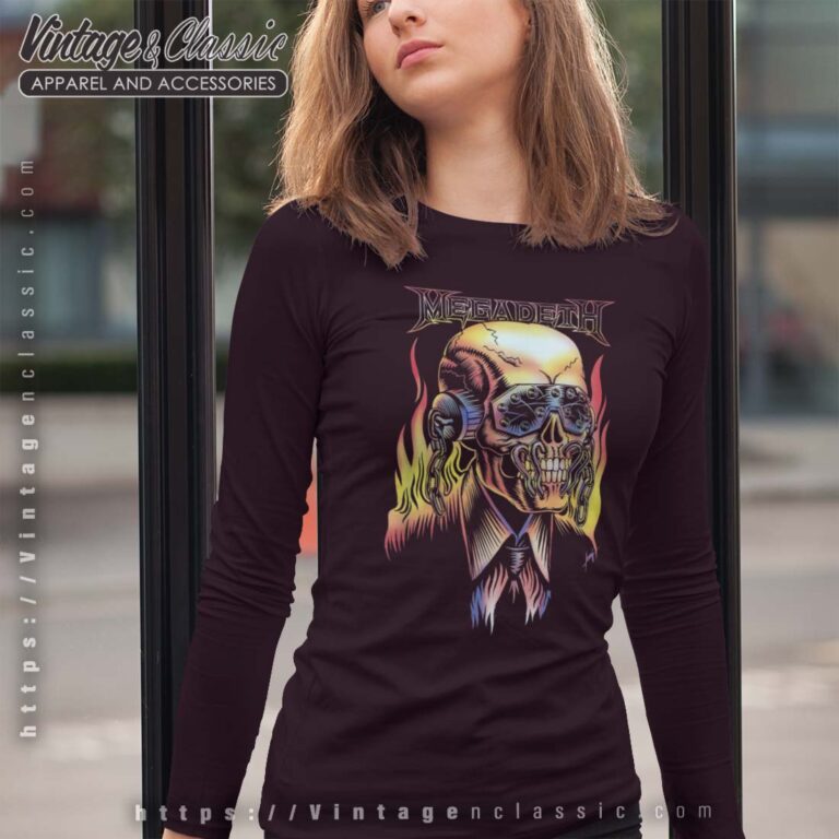 Megadeth Flaming Vic Long Sleeves Megadeth Flaming Vic Long Sleeves