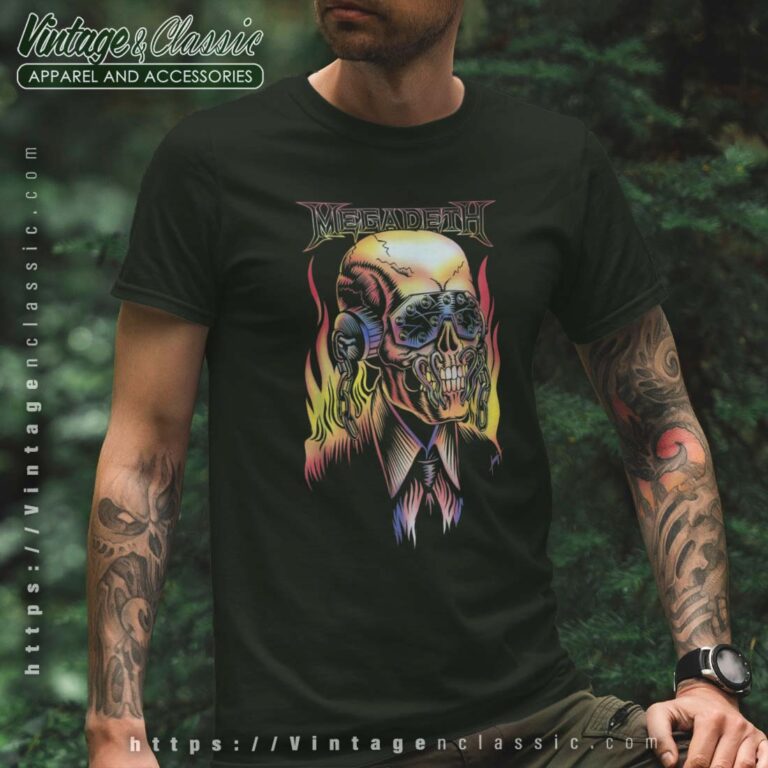 Megadeth Flaming Vic T shirt Megadeth Flaming Vic T shirt
