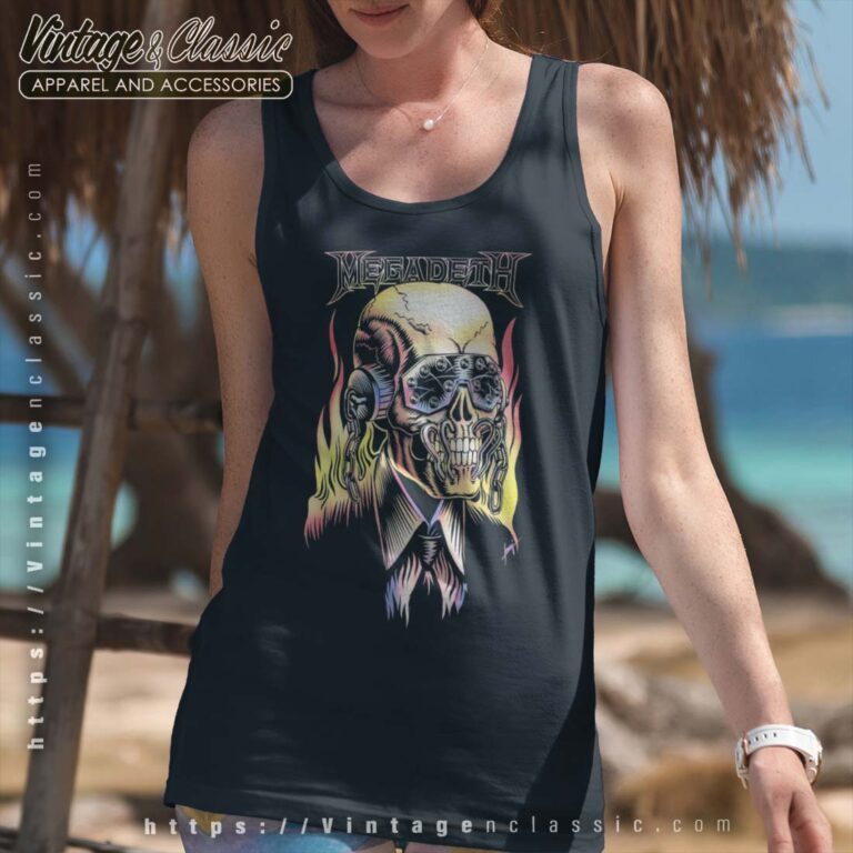 Megadeth Flaming Vic Tank top Megadeth Flaming Vic Tank top