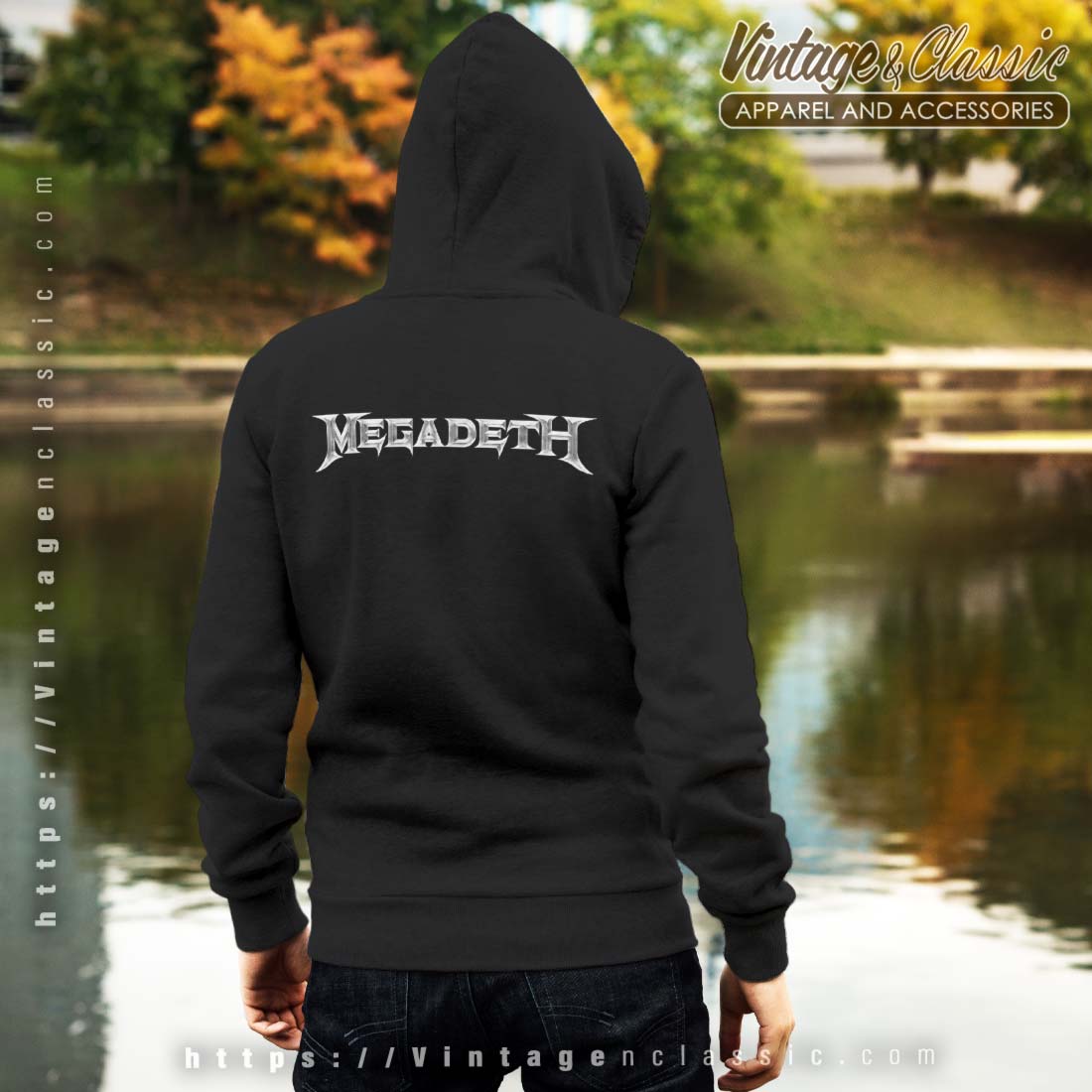 Sweat à Capuche Megadeth - Motif Vintage Vic Rattlehead - Coupe Classique Unisexe