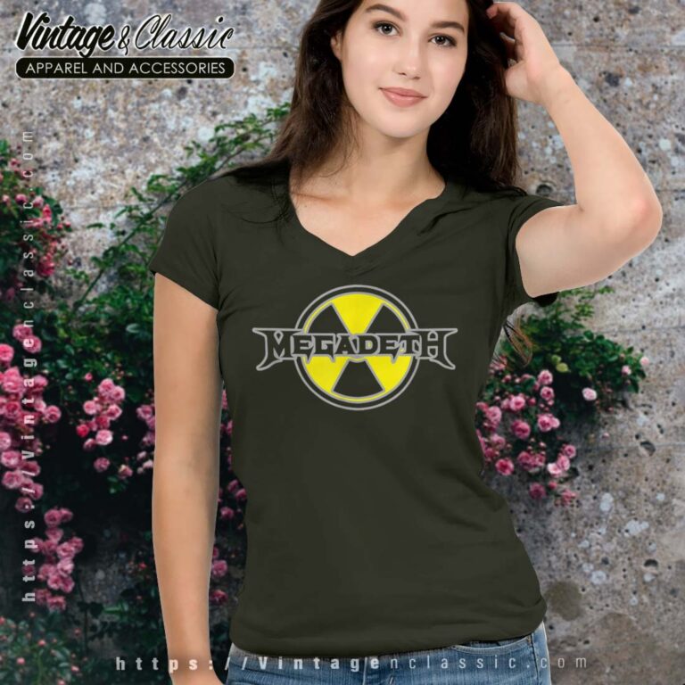 Megadeth Nuclear Symbol Logo V neck Megadeth Nuclear Symbol Logo V neck