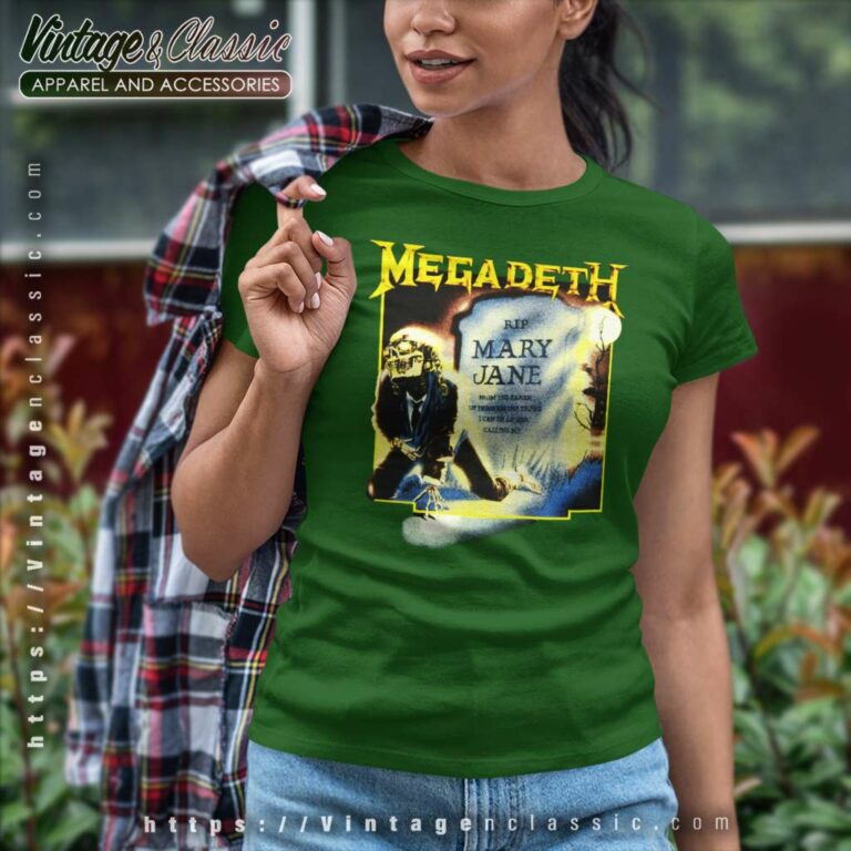 Megadeth Rip Mary Jane Women TShirt Megadeth Rip Mary Jane Women TShirt