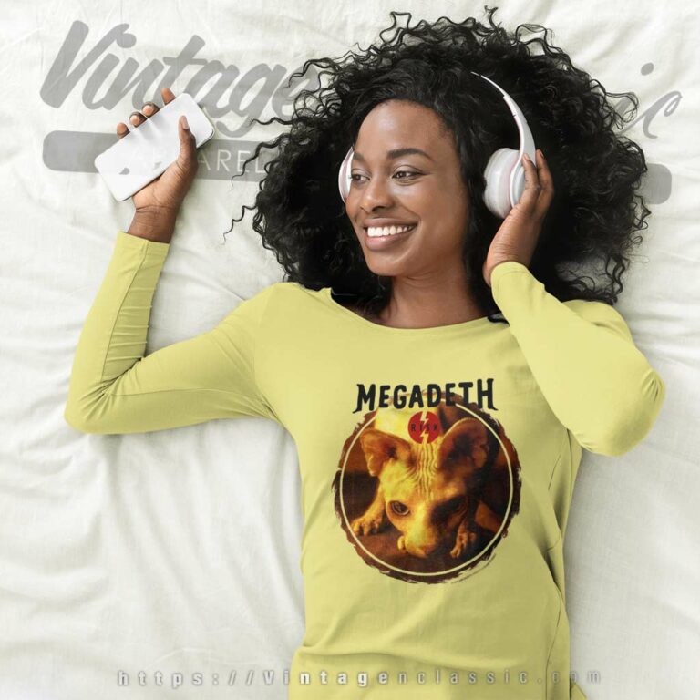 Megadeth Risk Cat Long Sleeve Tee Megadeth Risk Cat Long Sleeve Tee
