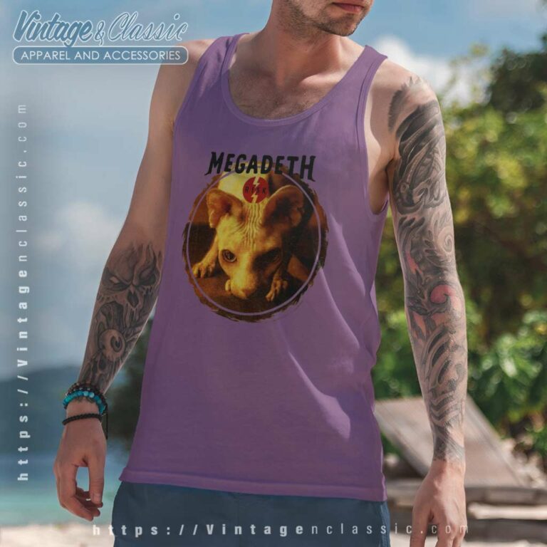 Megadeth Risk Cat Tank Top Racerback Megadeth Risk Cat Tank Top Racerback