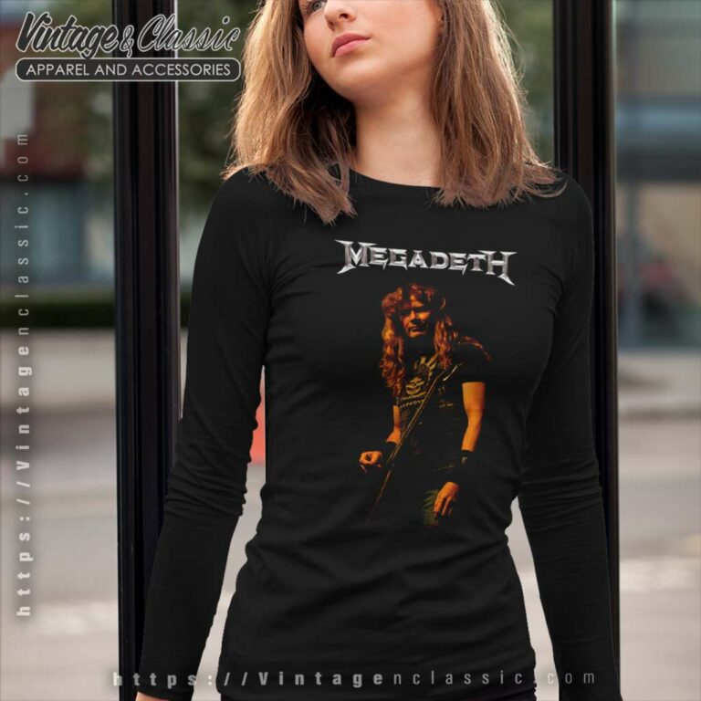 Megadeth Rock Dave Mustaine Long Sleeve Tee Megadeth Rock Dave Mustaine Long Sleeve Tee