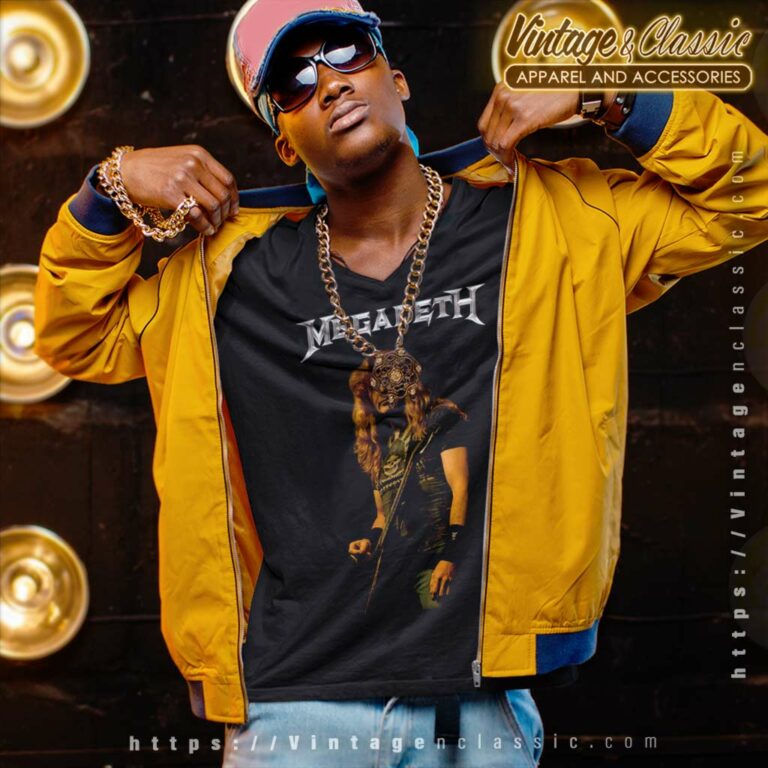 Megadeth Rock Dave Mustaine V Neck TShirt Megadeth Rock Dave Mustaine V Neck TShirt