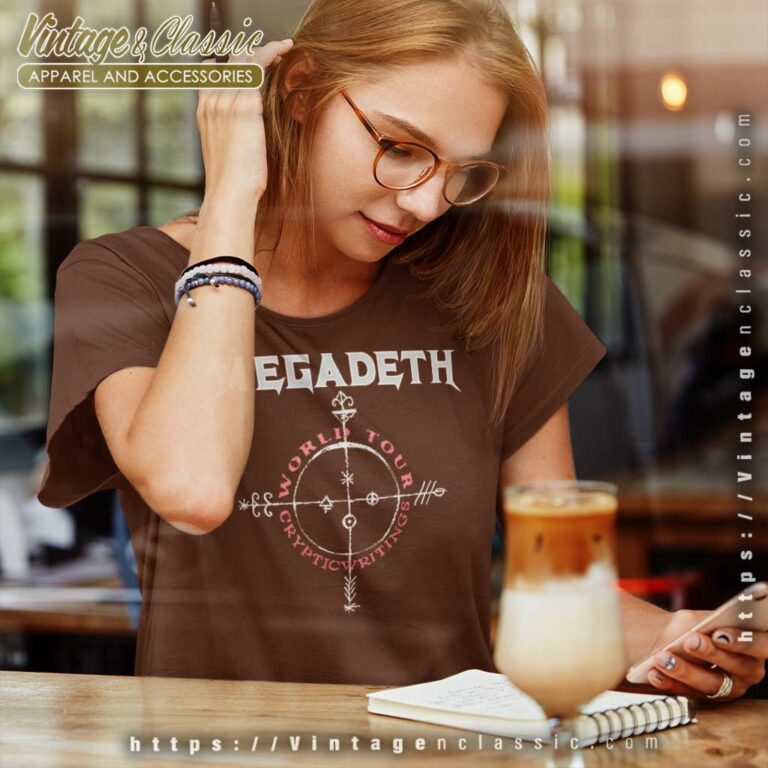 Megadeth Shirt Cryptic Writings Tour 1998 Women TShirt Megadeth Shirt Cryptic Writings Tour 1998 Women TShirt