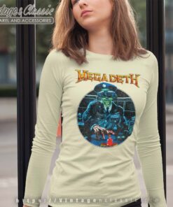 Megadeth Shirt General Vic Button Long Sleeves