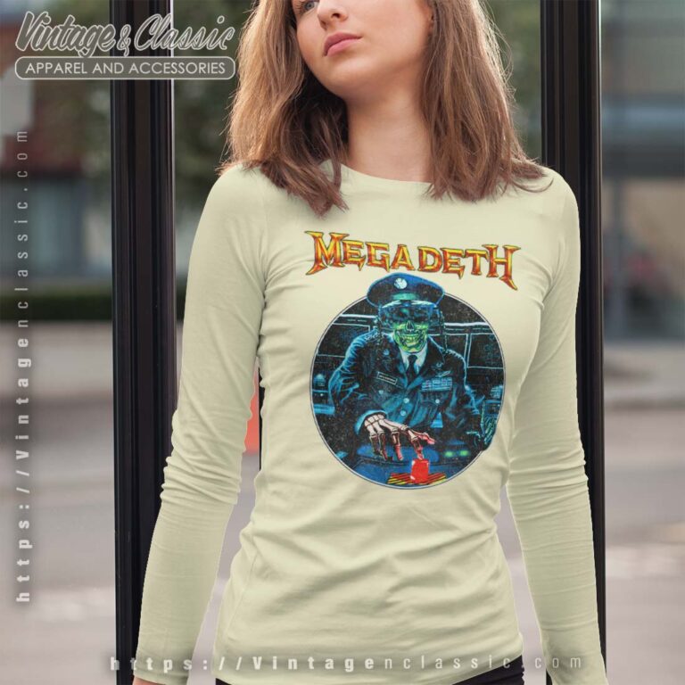 Megadeth Shirt General Vic Button Long Sleeves Megadeth Shirt General Vic Button Long Sleeves