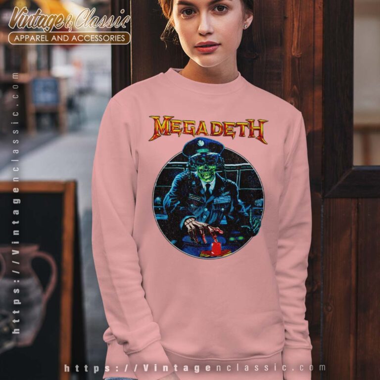 Megadeth Shirt General Vic Button Sweatshirt Megadeth Shirt General Vic Button Sweatshirt