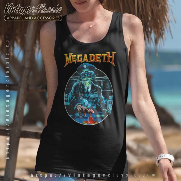 Megadeth Shirt General Vic Button Tank top Megadeth Shirt General Vic Button Tank top