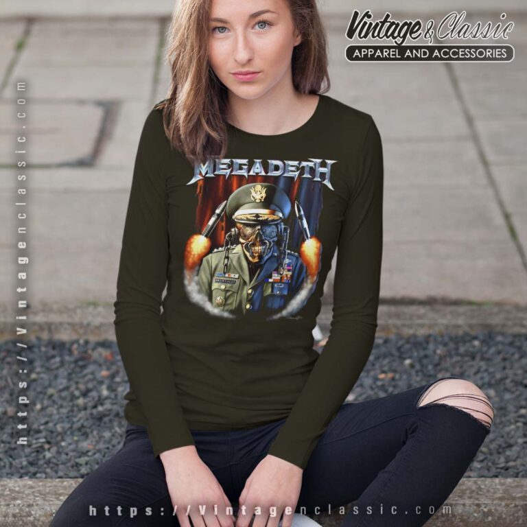 Megadeth Shirt General Vic Missiles Long Sleeves Megadeth Shirt General Vic Missiles Long Sleeves