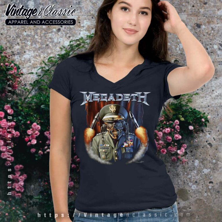 Megadeth Shirt General Vic Missiles V neck Megadeth Shirt General Vic Missiles V neck