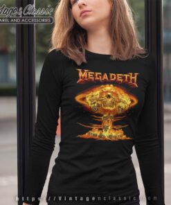 Megadeth Shirt Mushroom Cloud Vic Glow Long Sleeves