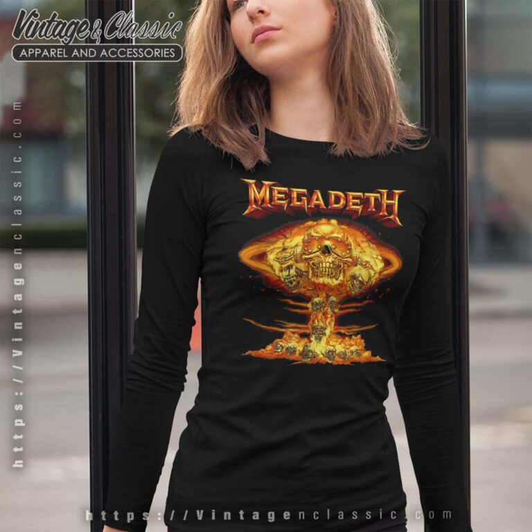 Megadeth Shirt Mushroom Cloud Vic Glow Long Sleeves Megadeth Shirt Mushroom Cloud Vic Glow Long Sleeves