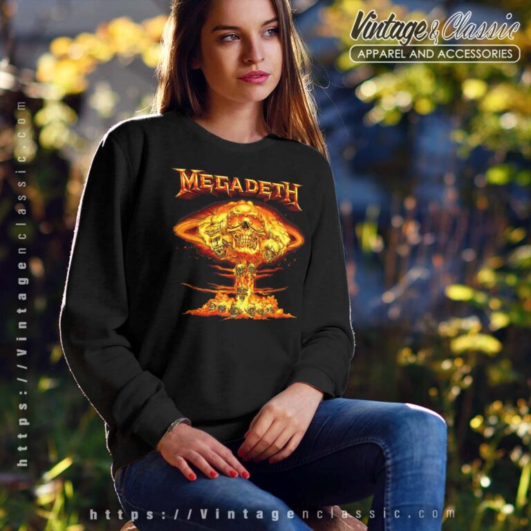 Megadeth Shirt Mushroom Cloud Vic Glow Sweatshirt Megadeth Shirt Mushroom Cloud Vic Glow Sweatshirt
