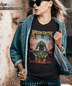 Megadeth Shirt New World Order V neck
