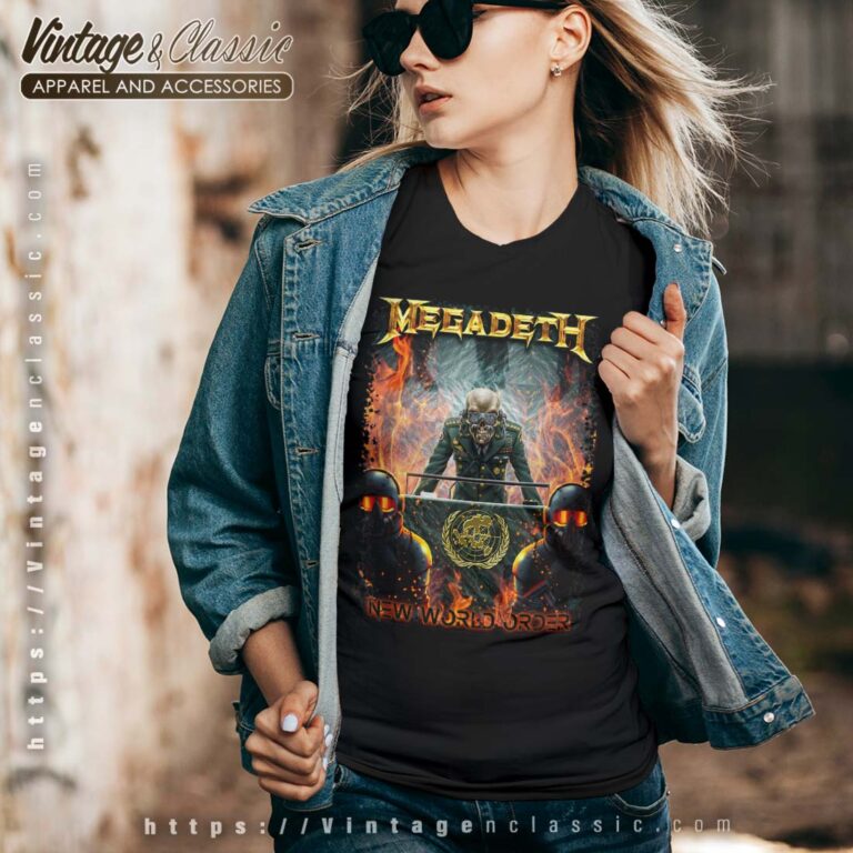 Megadeth Shirt New World Order V neck Megadeth Shirt New World Order V neck