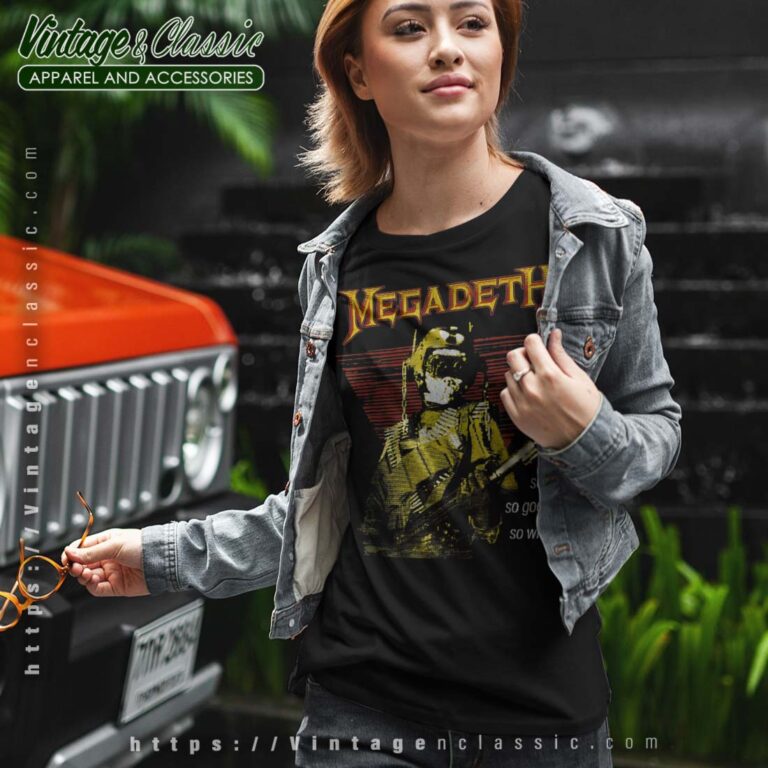 Megadeth Shirt So Far So Good So What Triangle Women Tshirt Megadeth Shirt So Far So Good So What Triangle Women Tshirt