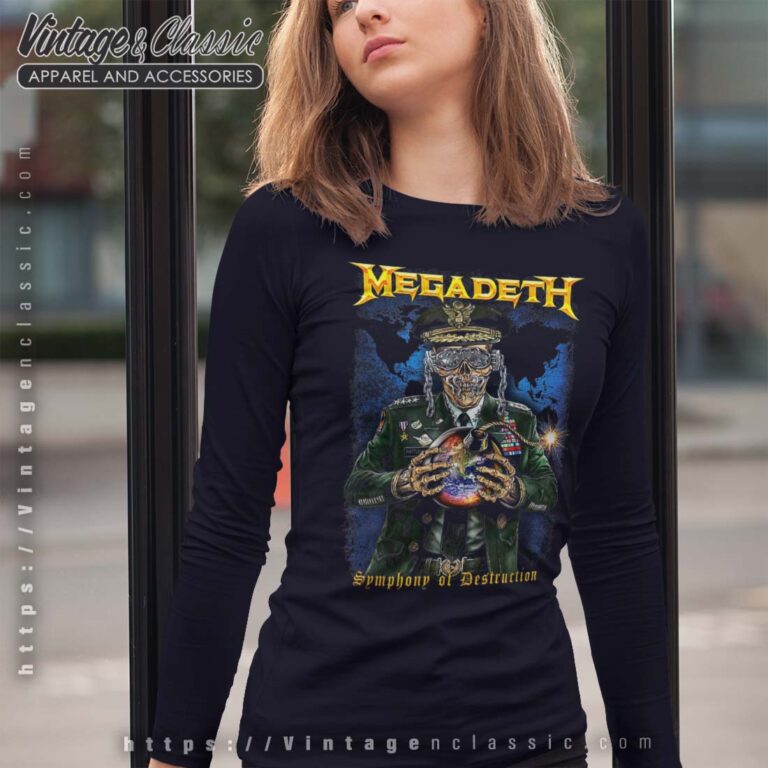 Megadeth Shirt Vic Earth Bomb Long Sleeves Megadeth Shirt Vic Earth Bomb Long Sleeves