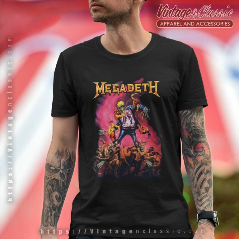 Megadeth Shirt Vic Goes To Hell T Shirt Megadeth Shirt Vic Goes To Hell T Shirt