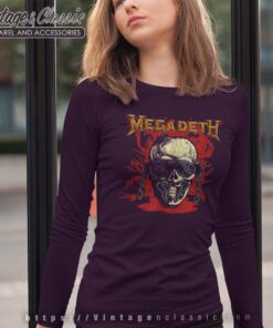 Megadeth Shirt Vic Sketch Vintage Long Sleeves