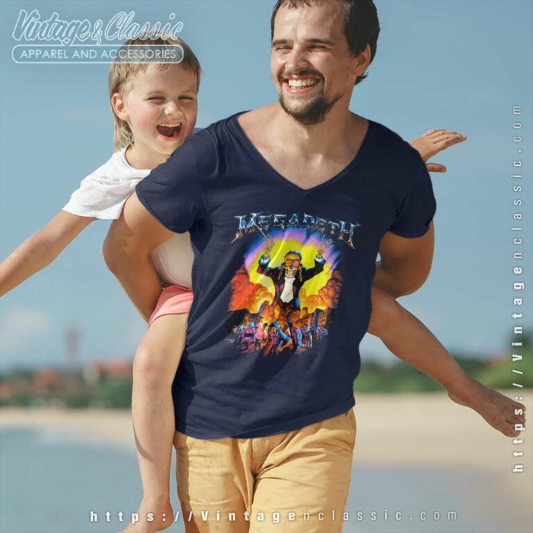 Megadeth Symphony Of Destruction V Neck TShirt Megadeth Symphony Of Destruction V Neck TShirt