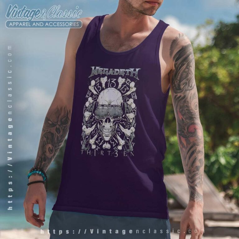 Megadeth Thirteen Tank Top Racerback Megadeth Thirteen Tank Top Racerback