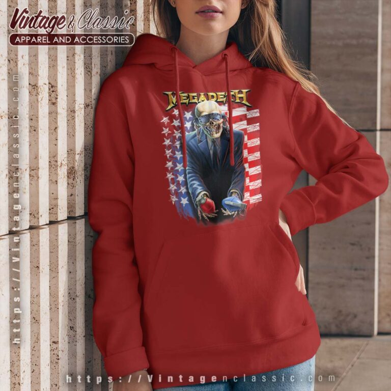 Megadeth USA Flag Sign Hoodie Megadeth USA Flag Sign Hoodie