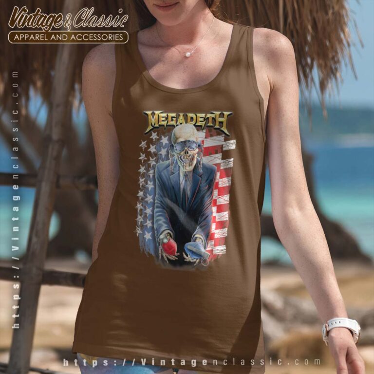 Megadeth USA Flag Sign Tanktop Megadeth USA Flag Sign Tanktop