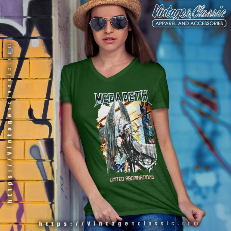 Megadeth United Abominations V Neck TShirt Megadeth United Abominations V Neck TShirt