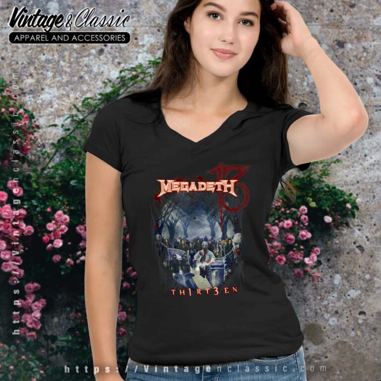 Megadeth Zombie 13 Vneck Megadeth Zombie 13 Vneck