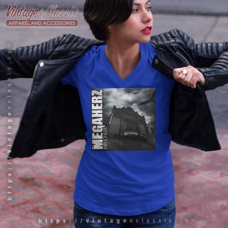 Megaherz Shirt Heuchler Album Cover V Neck TShirt Megaherz Shirt Heuchler Album Cover V Neck TShirt