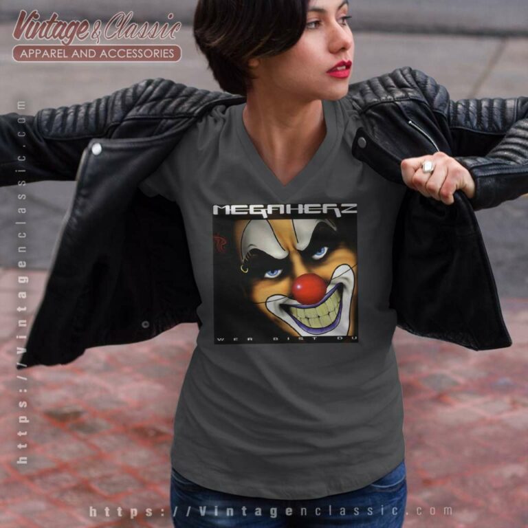 Megaherz Shirt Wer Bist Du V Neck TShirt Megaherz Shirt Wer Bist Du V Neck TShirt