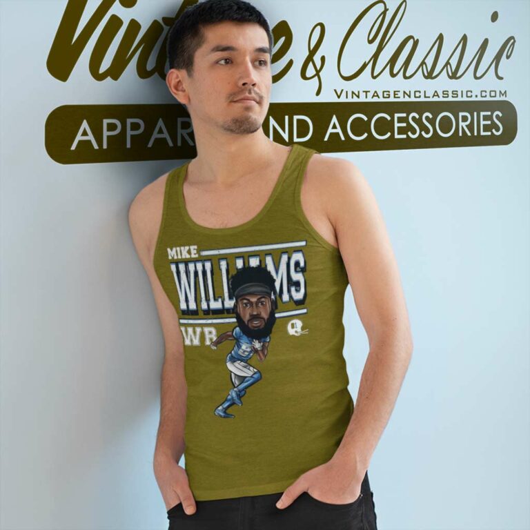 Memories Mike Williams Los Angeles Chargers Cartoon Tank Top Racerback Memories Mike Williams Los Angeles Chargers Cartoon Tank Top Racerback