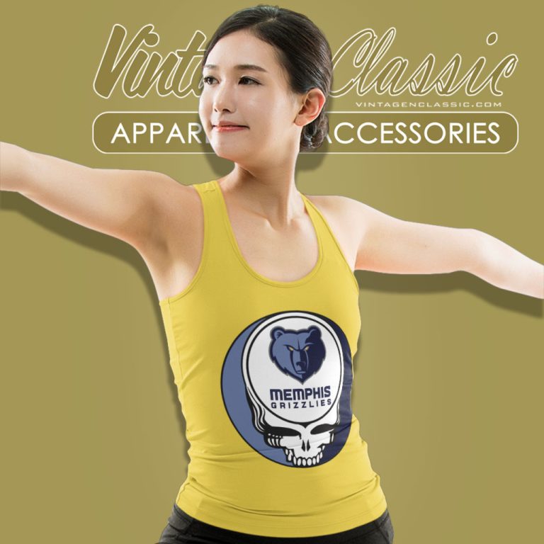 Memphis Grizzlies Grateful Dead Steal Your Face Tank Top Racerback Memphis Grizzlies Grateful Dead Steal Your Face Tank Top Racerback