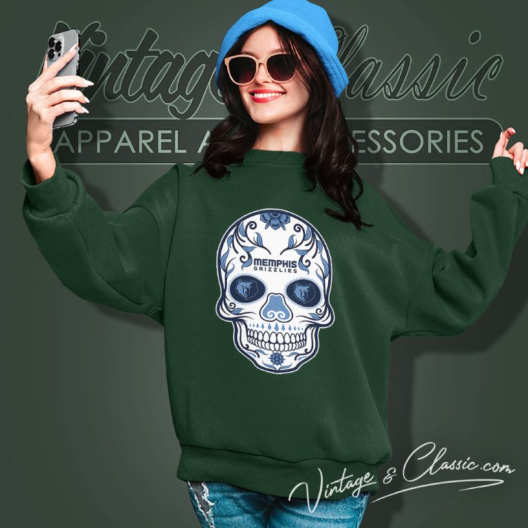 Memphis Grizzlies Sugar Skull Sweatshirt Memphis Grizzlies Sugar Skull Sweatshirt